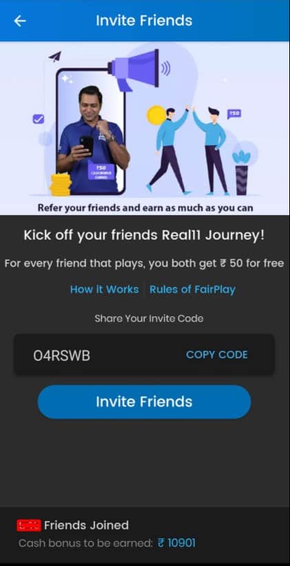 Real11 referral code