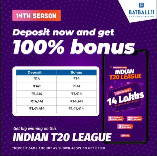 batball11 promo code IPL