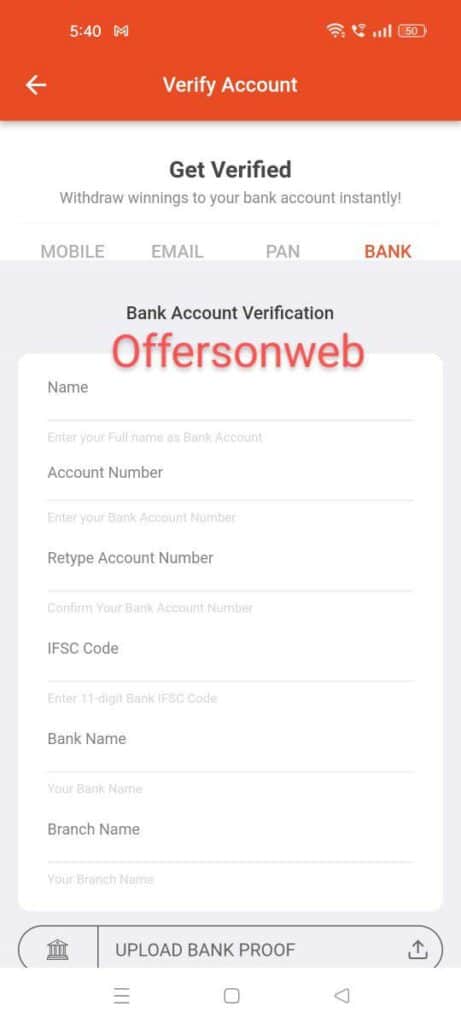 fantasybattle app bank verify