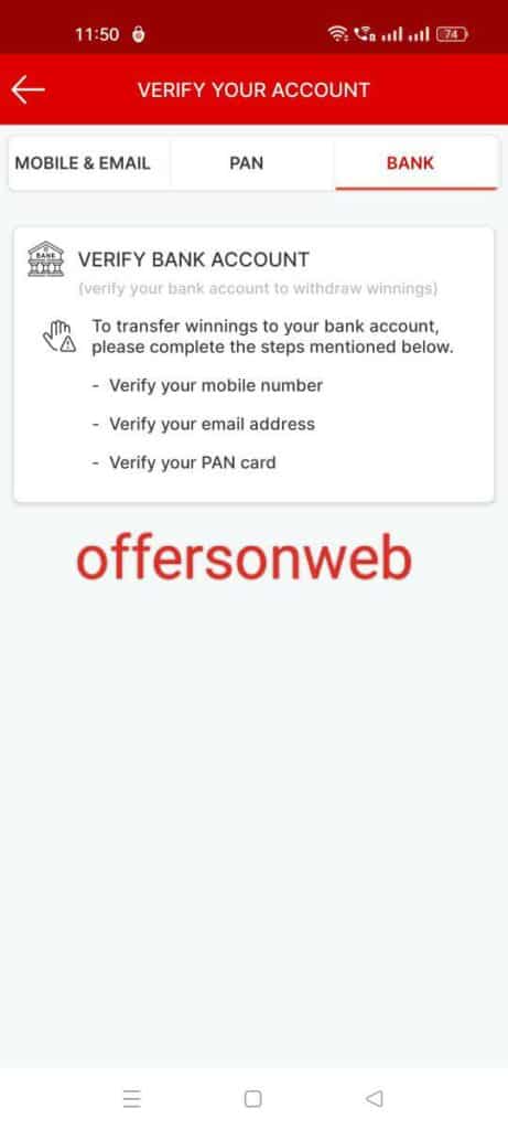 Myground11 apk bank verify