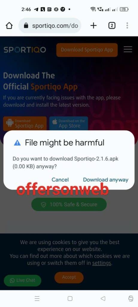 download Sportiqo app